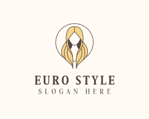 Blonde Hair Woman logo design