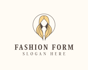 Blonde Hair Woman logo design