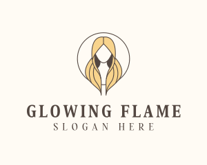 Blonde Hair Woman logo design