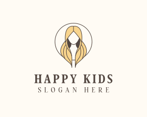 Blonde Hair Woman logo design