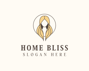 Blonde Hair Woman logo design