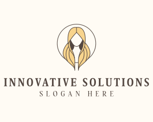 Blonde Hair Woman logo design