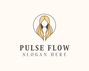 Blonde Hair Woman logo design