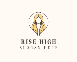 Blonde Hair Woman logo design