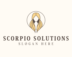 Blonde Hair Woman logo design