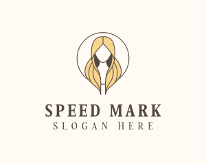 Blonde Hair Woman logo design