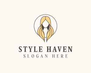 Blonde Hair Woman logo design