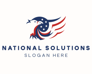 National - American Eagle Wings logo design