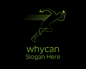 Athletic Running Man  Logo