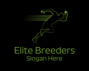 Athletic Running Man  logo design