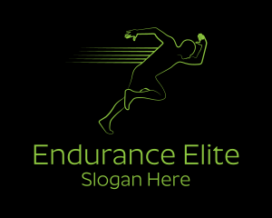 Marathon - Athletic Running Man logo design