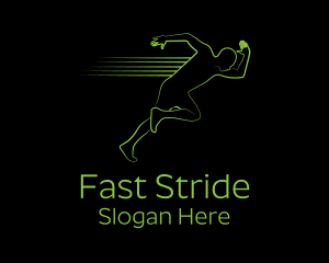 Run - Athletic Running Man logo design