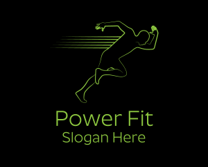 Athlete - Athletic Running Man logo design