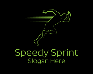 Sprint - Athletic Running Man logo design