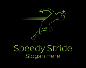 Sprinter - Athletic Running Man logo design