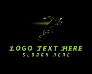 Athletic Running Man  Logo