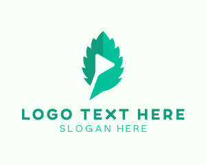 Sustainable - Leaf Media Player logo design