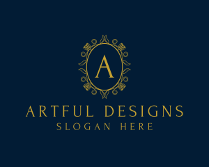 Royal Floral Fashion Salon  logo design