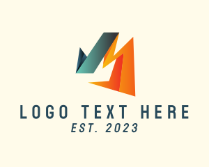 Digital Media - Colorful Company Letter M logo design