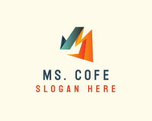 Colorful Company Letter M logo design