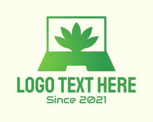 Green Leaf - Green Leaf Laptop logo design