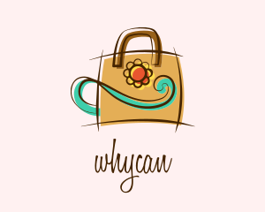Elegant Flower Handbag Logo