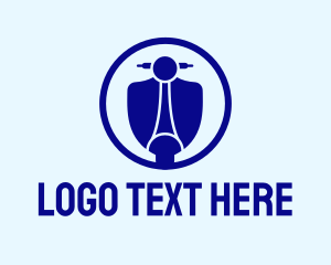 Service - Blue Scooter Vehicle logo design