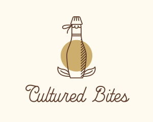 Fermented - Kombucha Drink Bottle logo design