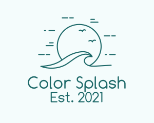 Minimalist Summer Wave logo design