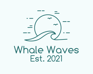 Minimalist Summer Wave logo design