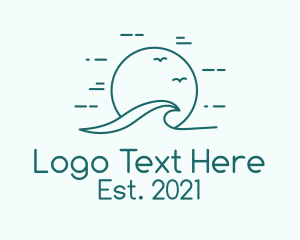 Summer - Minimalist Summer Wave logo design