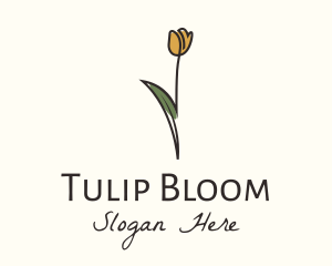 Tulip - Tulip Flower Monoline logo design