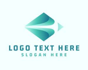 Teal - Gradient Logistics Courier logo design