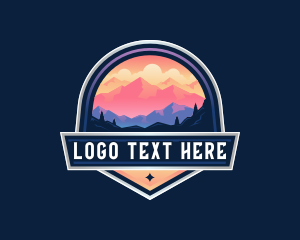 Destination - Mountain Trekking Outdoor logo design