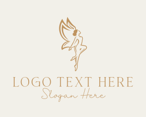 Fairy Tale - Golden Fairy Beauty logo design