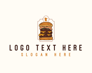 Pastrami Burger - Minnesota Juicy Lucy Burger logo design