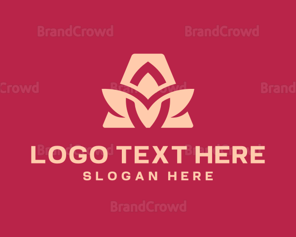 Flower Petals Letter A Logo