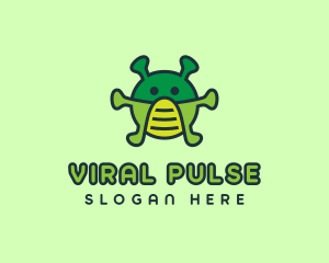 Virus - Green Virus Face Mask logo design
