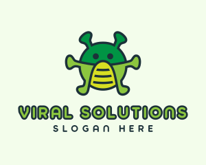 Virology - Virus Face Mask logo design