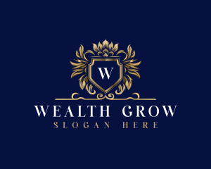 Luxury Crown Shield logo design