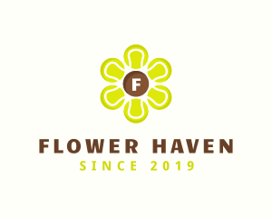 Tennis Ball Flower logo design