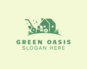 Plants - House Lawn Mower Trimming logo design