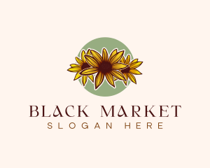 Maryland Black Eyed Susan Flower logo design