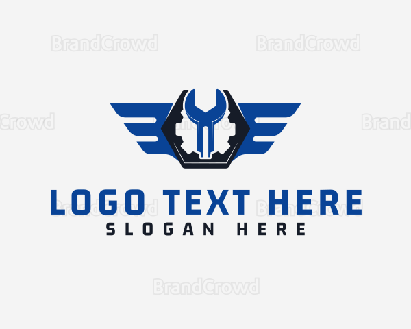 Gear Mechanic Wings Logo