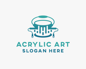 Acrylic Paint Bucket Renovation logo design