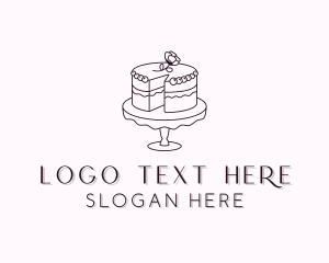 High Tea - Sweet Flower Cake logo design