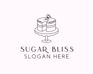 Sweet - Sweet Flower Cake logo design