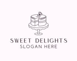 Cake - Sweet Flower Cake logo design
