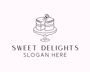 Sweet Flower Cake logo design