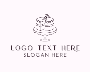 Sweet Flower Cake Logo